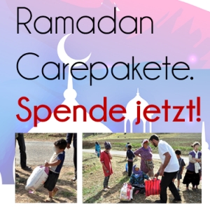 Spende jetzt! Mit dem Ramadan-Carepaket eine gesamte Familie speisen.